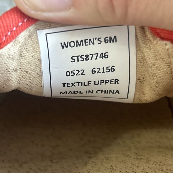 Sperry x Jaws Shoes Womens 6 Crest Vibe Red White Striped Slip On Sneakers - Picture 8 of 10